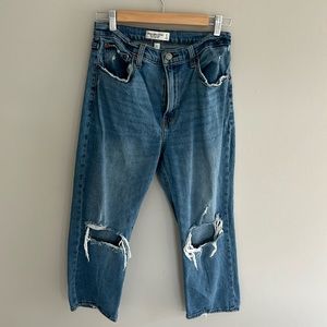 Abercrombie and Fitch Ankle Straight Ultra High Rise Curve Love